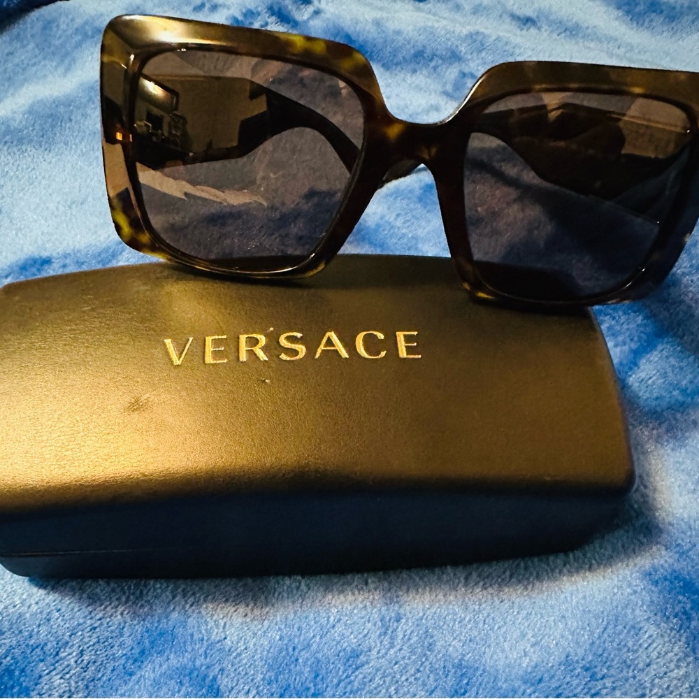 Versace Tortoise Shell Square Sunglasses